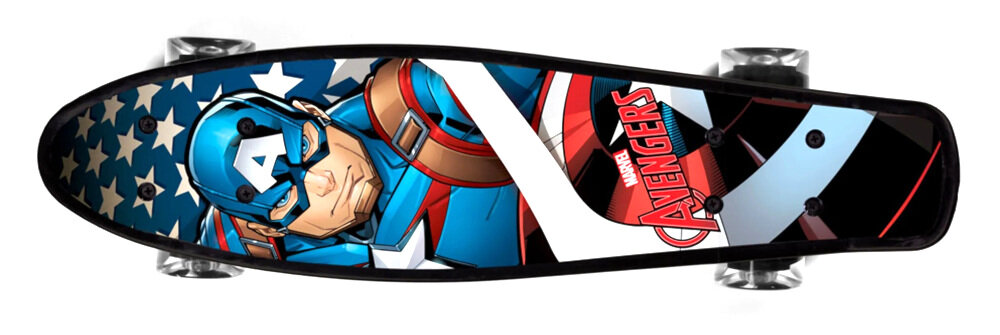 Deskorolka MARVEL Avengers Kapitan Ameryka 9937 z rodzaju fiszki z wysokiej jakości komponentów deck z wysokiej jakości materiału PP kratowana faktura nawierzchni
