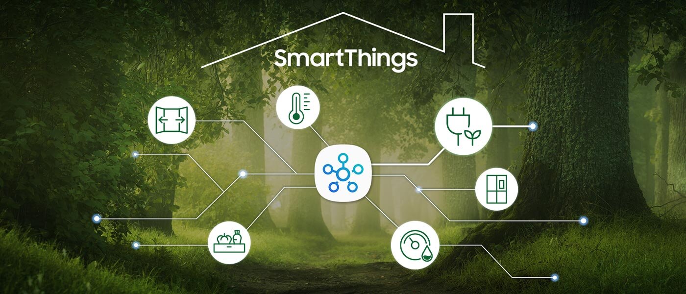Graf pokazuje możliwości oszczędzania energii z aplikacją Samsung SmartThings