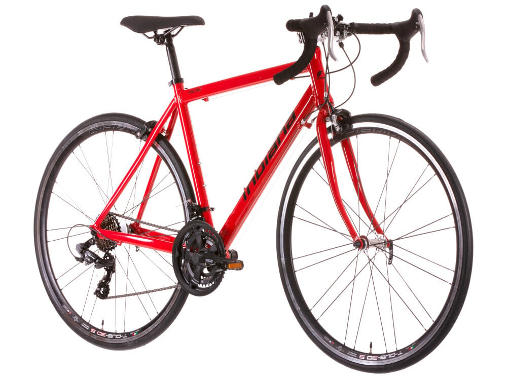 Rower szosowy INDIANA Racing M22 28 cali męski Czerwony rama aluminiowa 22-calowa odporna na korozje wybor rozmiaru ramy Twoj wzrost mierzony w zrelaksowanej pozycji typ roweru
