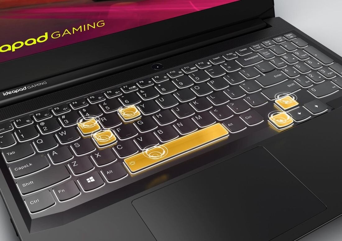 Laptop LENOVO IdeaPad Gaming 3 - Klawiatura 1,5 mm skok klawisza 
