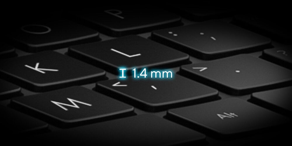 Laptop ASUS ZenBook Pro 17 - Długi skok klawiszy 