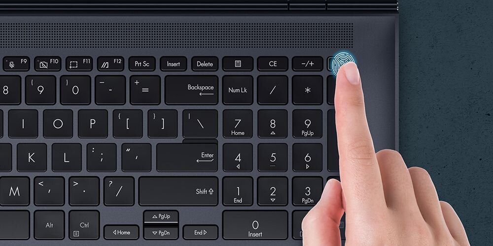 Laptop ASUS ZenBook Pro 17 - Czytnik linii papilarnych 