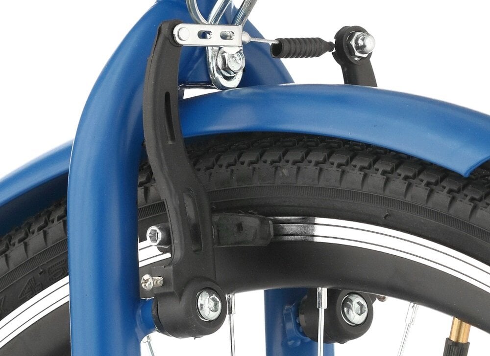 Rower miejski DAWSTAR Citybike S7B 28 cali damski Granatowy podstawa bezpieczenstwa kazdego rowerzysty przednie i tylne hamulce V-Brake lekkie duza sila hamowania odblaski lepiej widoczny na drodze bezpieczniejszy
