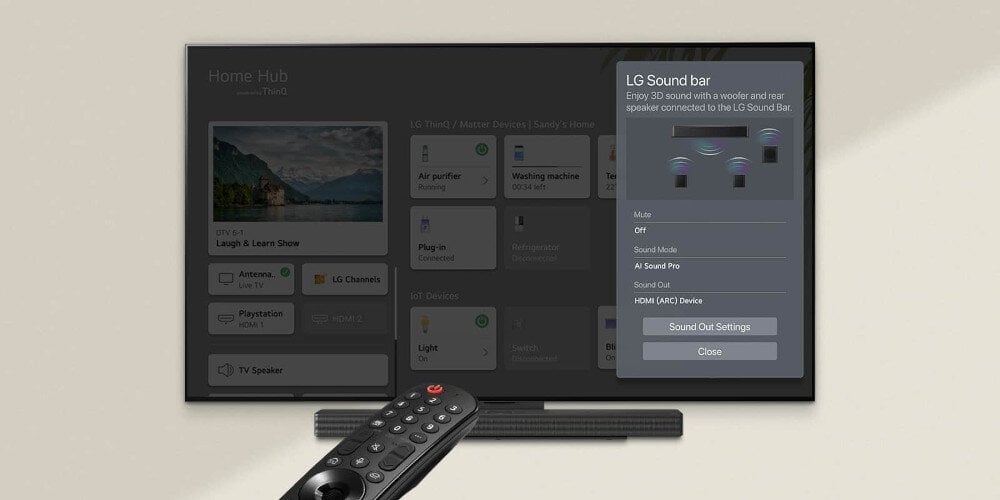 Telewizor LG 65C45LA  - interfejs WOW