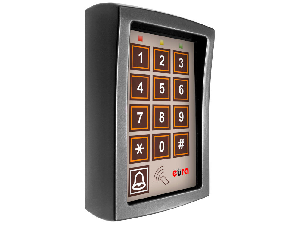 Zamek szyfrowy EURA AC-13A1 kody dostepu dlugosc od 4 do 8 cyfr szyfrowana komunikacja wlacznik antysabotazowy Tamper Switch wejscie alarmowe