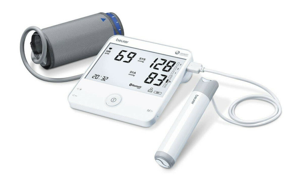 Ciśnieniomierz BEURER BM95 prosty w obsłudze profesjonalny pomiar ciśnienia przystawka do wykonywania EKG