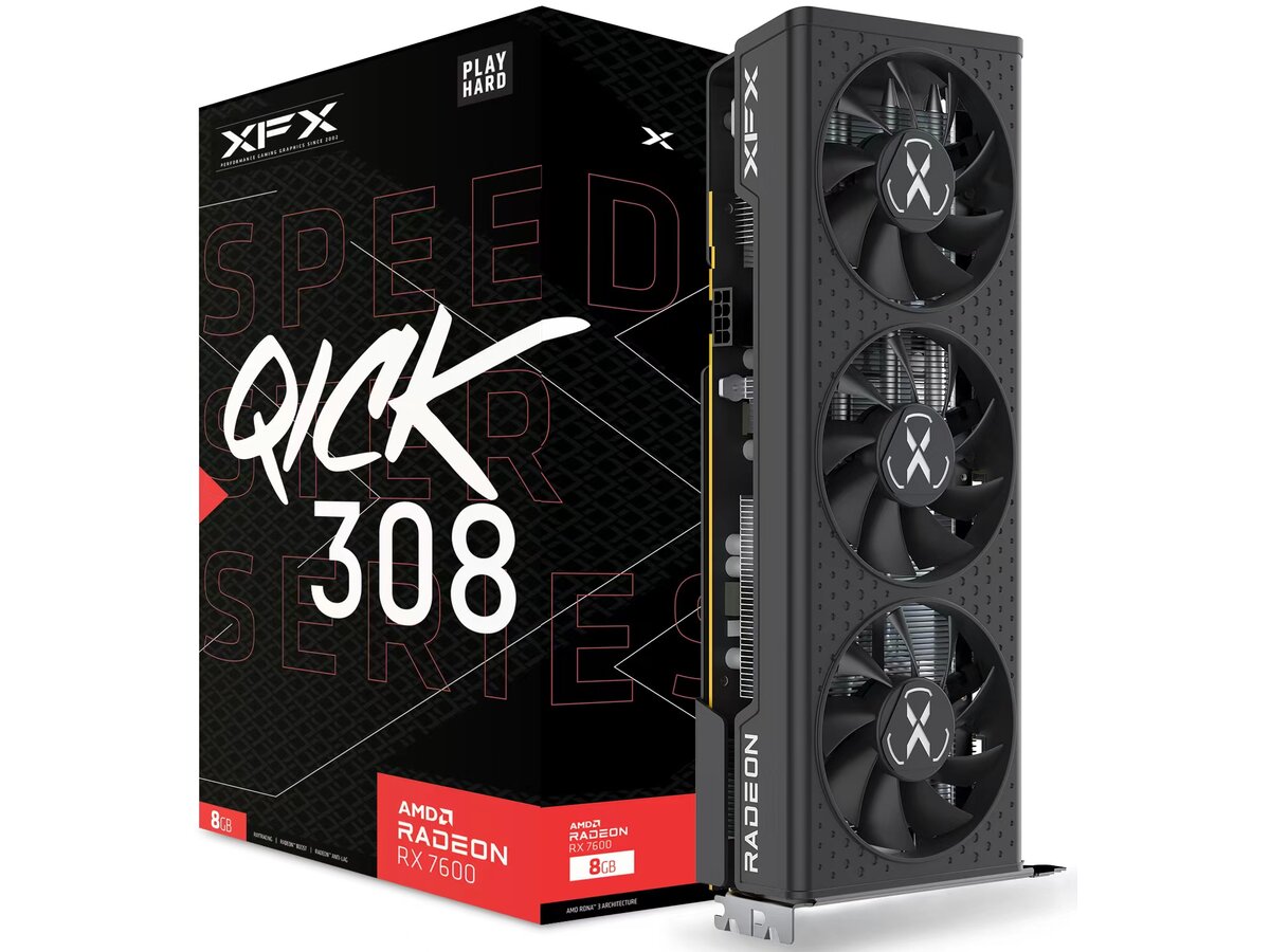 Karta graficzna XFX Radeon RX 7600 Speedster QICK 308 8GB Black Edition ...
