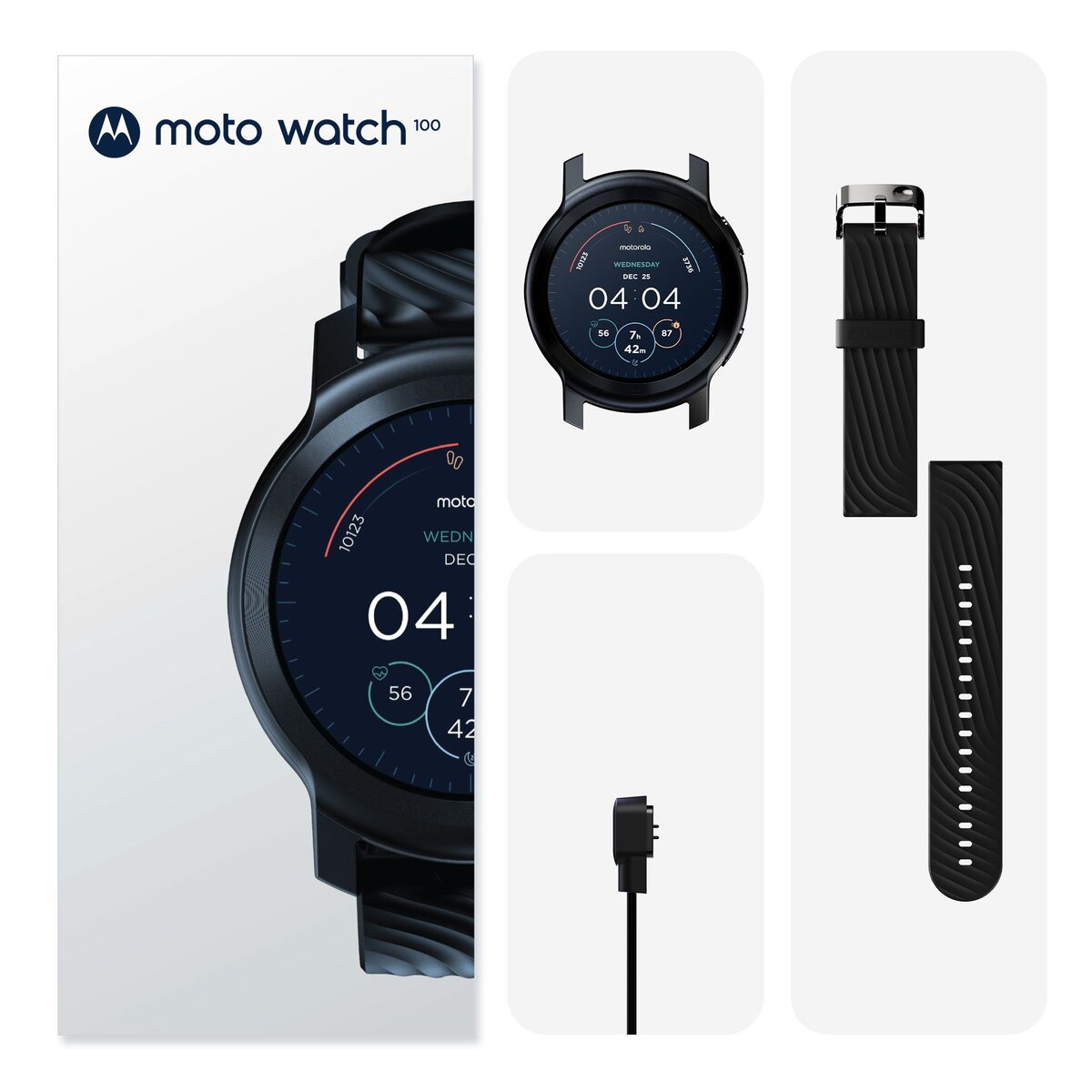Smartwatch MOTOROLA Moto Watch 100 Czarny sklep Avans.pl