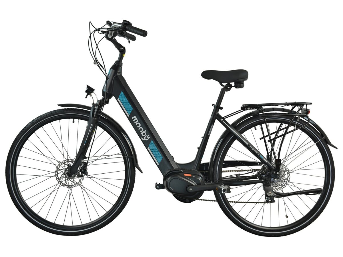 Rower elektryczny MOOBY 1.5 D19 28 cali damski Czarnoniebieski sklep