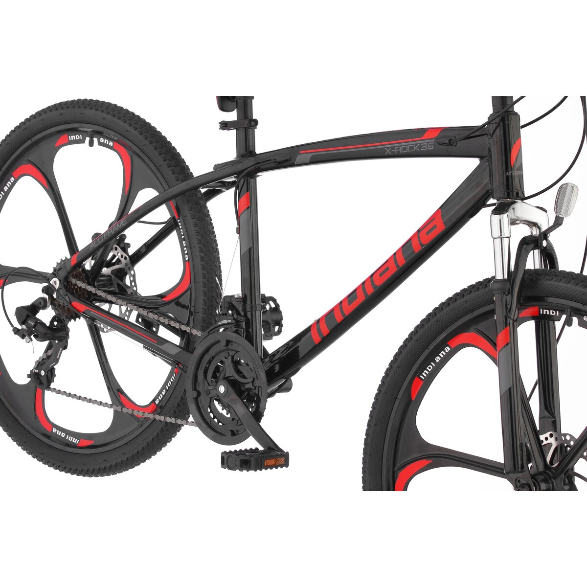 Rower górski MTB INDIANA X-Rock 3.6 M17 26 cali męski Czarno-czerwony ...