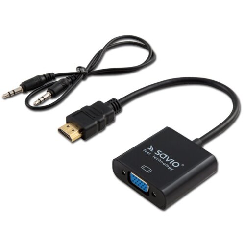 Adapter HDMI VGA/Jack 3.5 mm SAVIO sklep Avans.pl