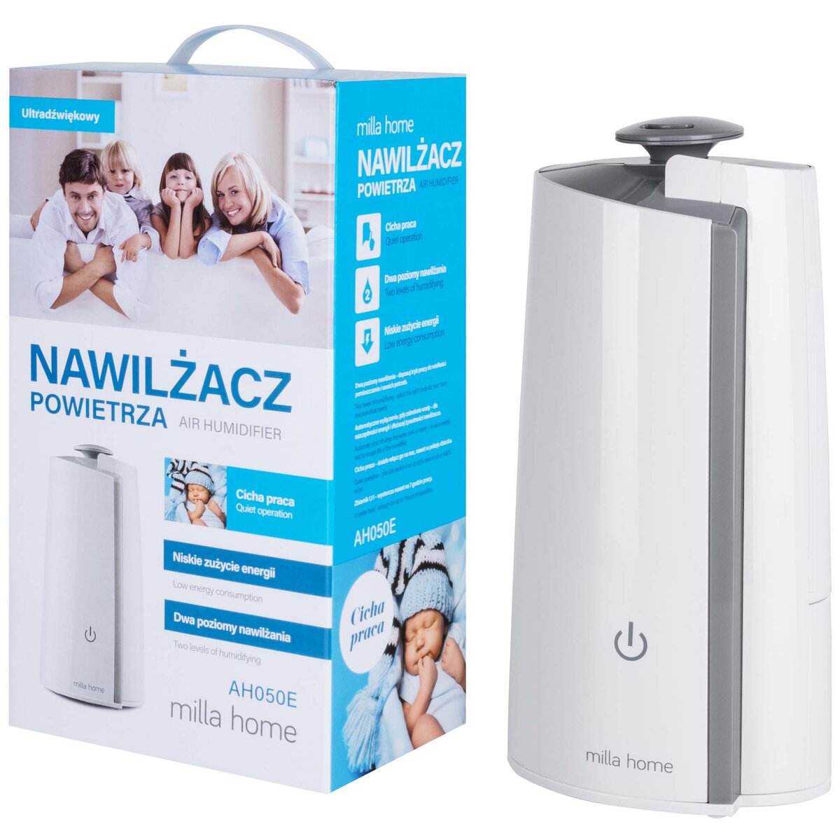Nawilżacz MILLA HOME AH050E ultradźwiękowy automatyczne wyłączenie