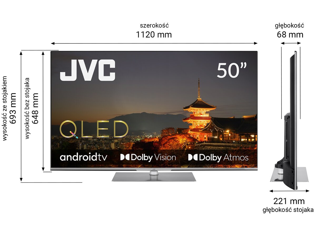 Telewizor JVC LT50VAQ830P 50" QLED 4K Android TV Dolby Vision Dolby