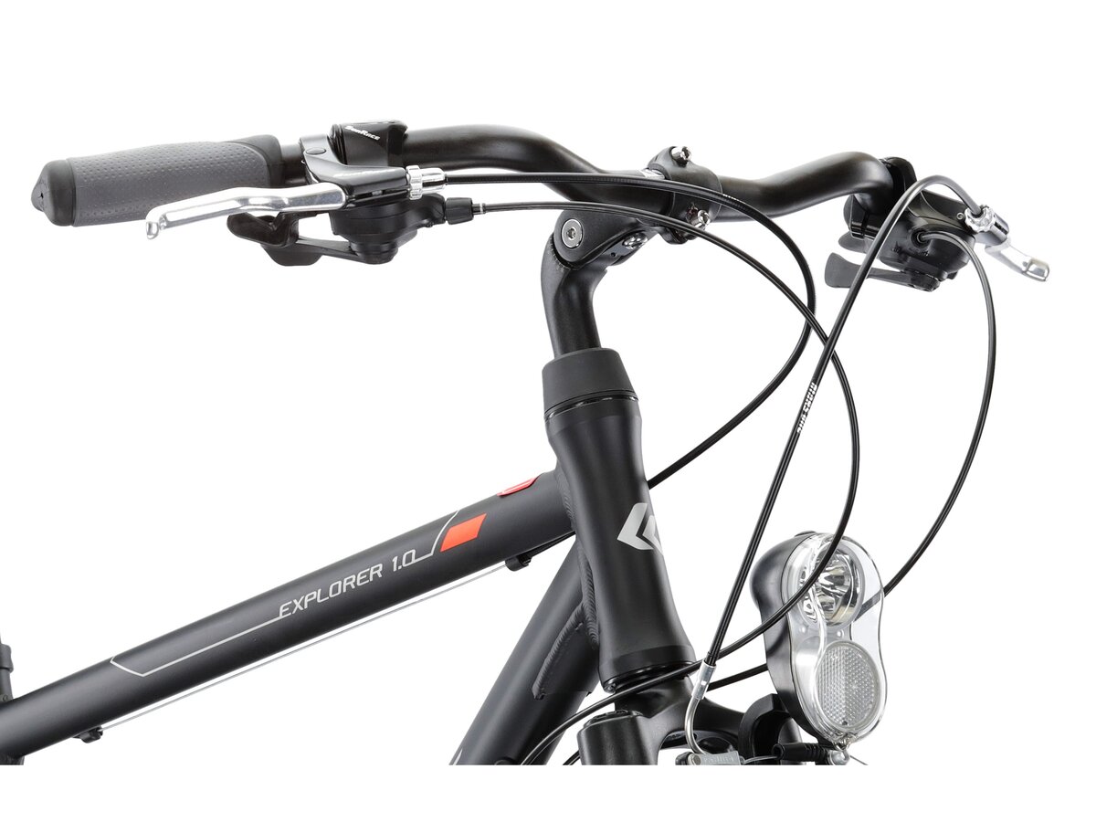 Rower trekkingowy KROSS Explorer 1.0 M17 28 cali męski Czarnosrebrno