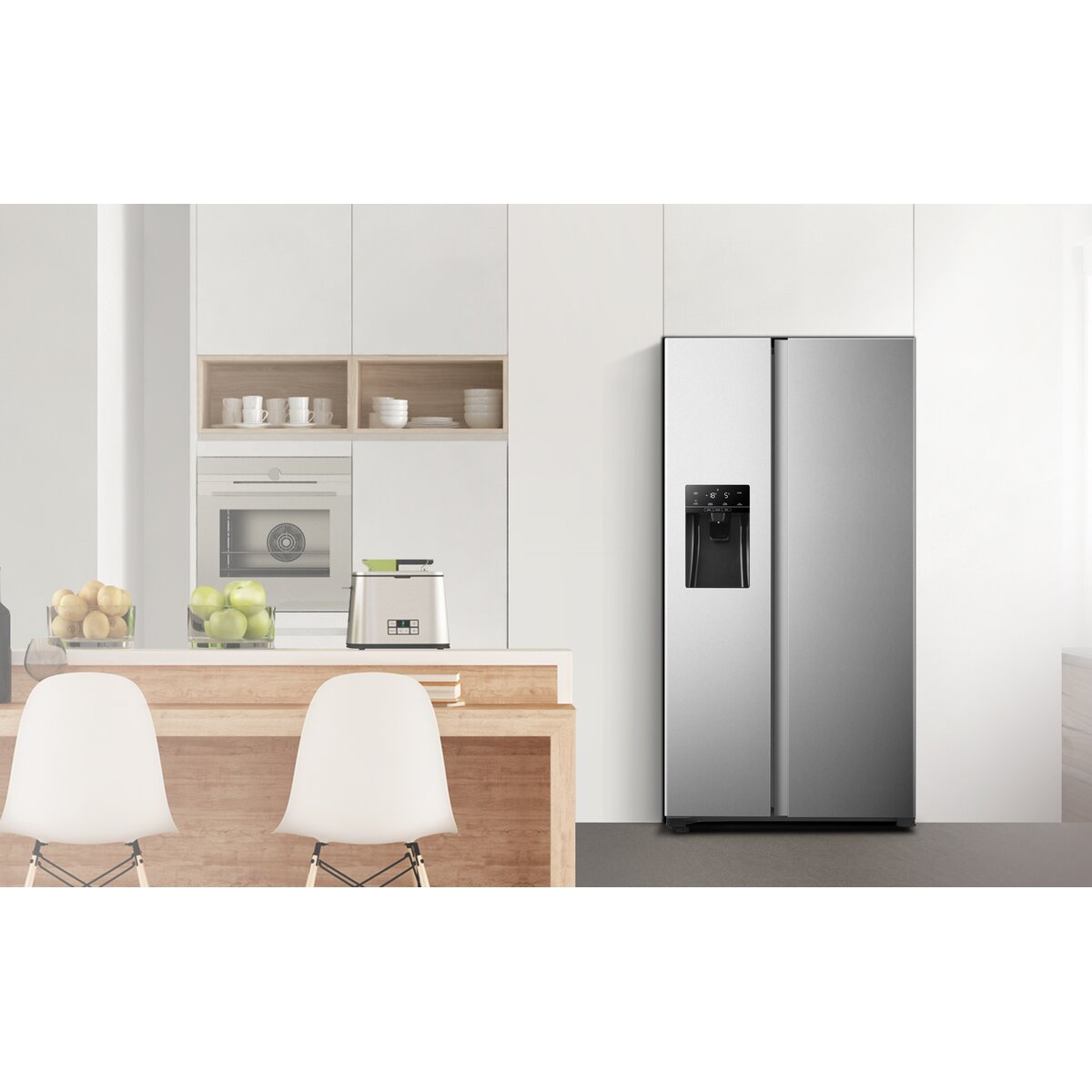 Lodówka HISENSE RS650N4AC2 Side by Side No frost 179.1cm Srebrna