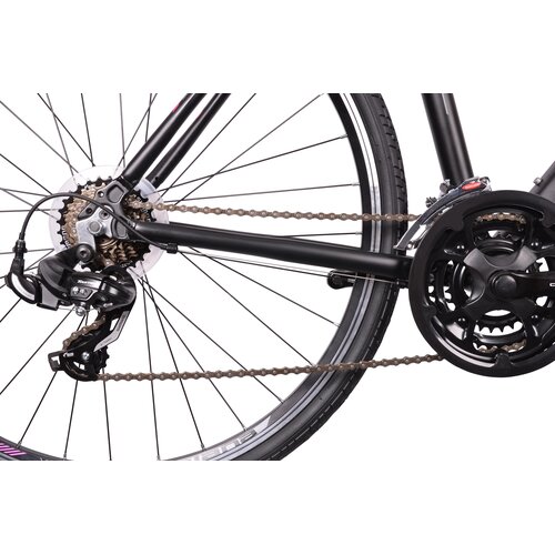 Rower crossowy INDIANA XCross 2.0 D17 damski Czarnofuksjowoszary