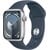 APPLE Watch 9 GPS 41mm koperta z aluminium (srebrny) + pasek sportowy rozmiar M/L (sztormowy błękit)