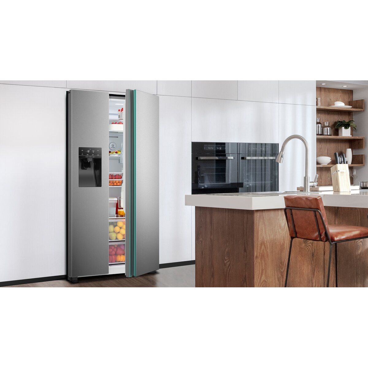 Lodówka HISENSE RS650N4AC2 Side by Side No frost 179.1cm Srebrna