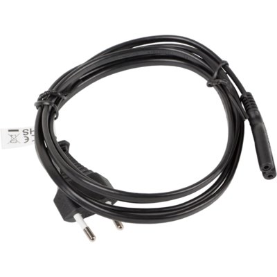 Kabel zasilający CEE 7/16 - C7 LANBERG 1.8 m Kabel zasilający CEE 7/16 - C7 LANBERG 1.8 m