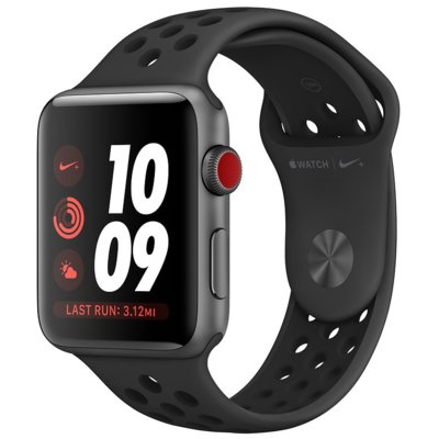 APPLE Watch 3 Cellular Nike+ 42mm (Gwiezdna szarość z opaską sportową w kolorze czarnym) APPLE Watch 3 Cellular Nike+ 42mm (Gwiezdna szarość z opaską sportową w kolorze czarnym)