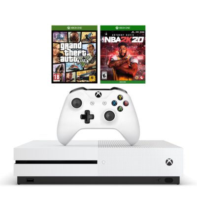 Konsola MICROSOFT XBOX ONE S 1TB + NBA 2K20 + GTA V Konsola MICROSOFT XBOX ONE S 1TB + NBA 2K20 + GTA V