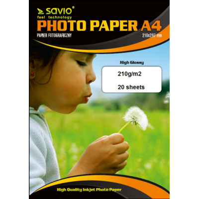 Papier fotograficzny SAVIO A4 PA-08 Papier fotograficzny SAVIO A4 PA-08