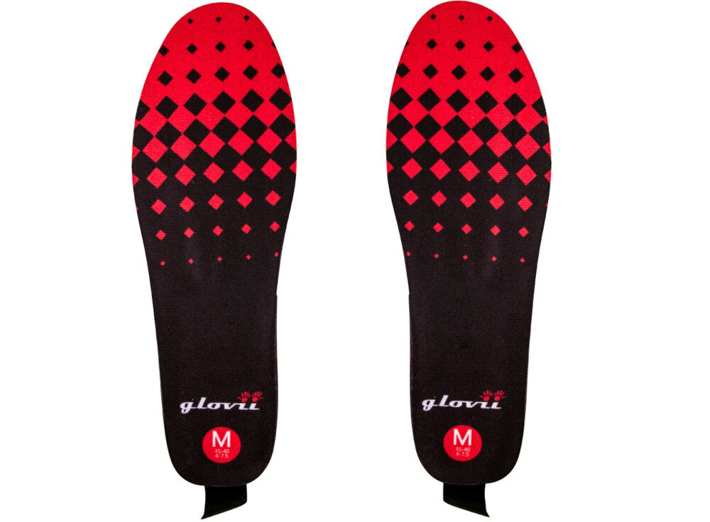 Podgrzewane wkładki do butów GW2M (rozmiar M) Czarno-czerwony Czarno-czerwony komfort termiczny emisja fal podczerwonych