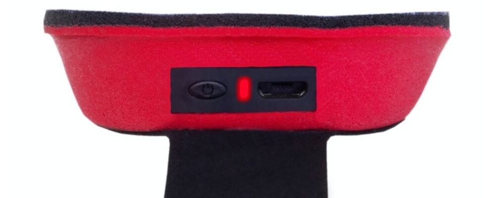 Podgrzewane wkładki do butów GLOVII GW2M (rozmiar M) Czarno-czerwony Zdalne sterowanie pilot ladowarka port USB-C