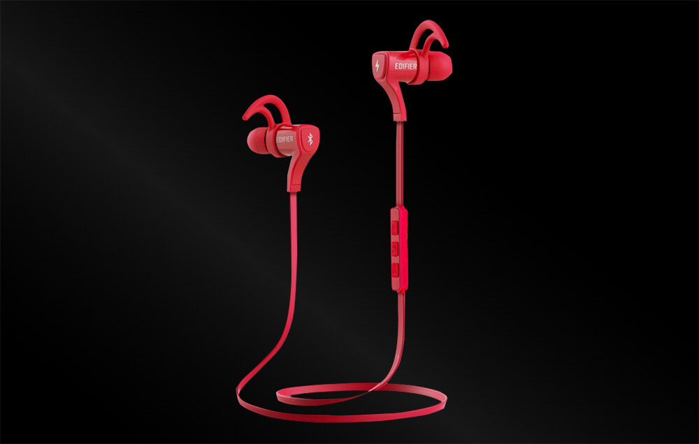 Słuchawki dokanałowe EDIFIER W288BT Czerwony design komfort lekkość dźwięk jakość wrażenia słuchowe ergonomia lekkość sport aktywność podróże czas pracy działanie akumulator