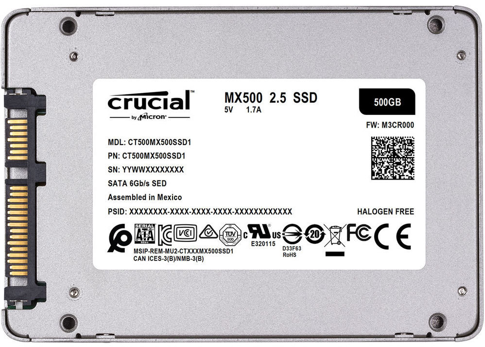 Dysk CRUCIAL MX500 500GB SSD stabilnosc montaż instalacja 