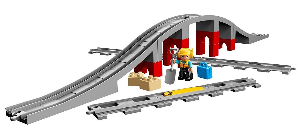 LEGO Duplo Tory kolejowe i wiadukt 10872 opis