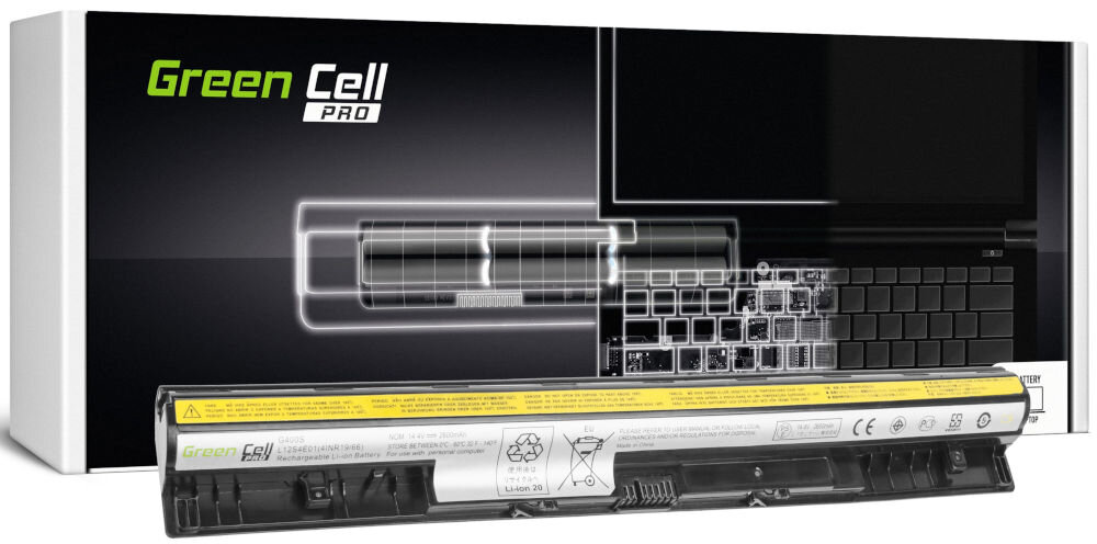 Bateria do laptopa GREENCELL Pro Lenovo 2600 mAh akumulator zastępuje
					dedykowane baterie 90202869, 121500171, 121500172, 121500173, 121500174, 121500175, 121500176, L12L4A02, L12L4AO2, L12L4E01, L12L4EO1, L12M4A02, L12M4AO2, L12M4E01, L12M4EO1, L12S4A02, L12S4AO2, L12S4E01, L12S4EO1  zgodność z oryginalnymi akumulatorami produkt wraz z opakowaniem na białym tle