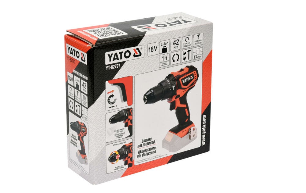 YATO-YT-82797 zestaw urządzenie akumulator ładowarka walizka instrukcja karta gwarancyjna