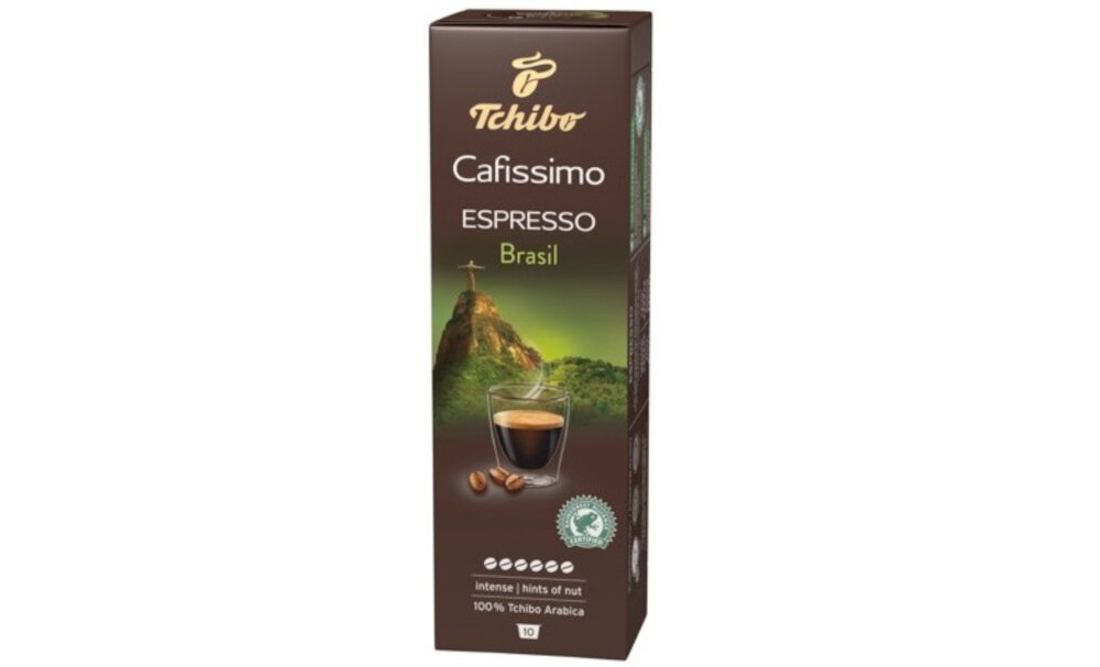 Kapsulki TCHIBO Espresso Brasil Beleza wysoka jakosc ziaren aromat smak kofeina