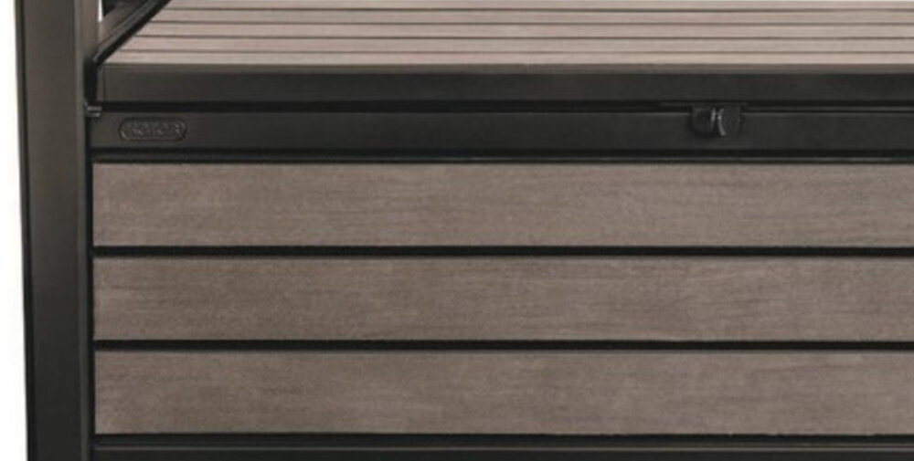 Ławka ogrodowa KETER Hudson 235687 Brązowy z wysokiej jakości polipropylenu imituje strukturę drewna sstem JUST CLICK AND GO montaż na zatrzaski