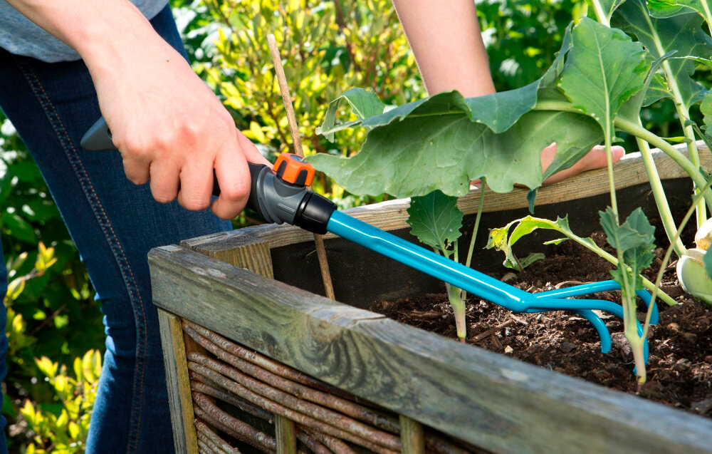 Pazurki ogrodnicze GARDENA 8921-20 szerokość 7 cm 3 zębów niewielkie lekkie wygodne w uzyciu grabienie spulchnianie gleby przygotowanie pod uprawy ergonomiczna raczka
