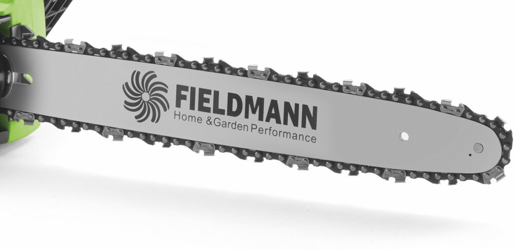 Piła elektryczna FIELDMANN FZP 2005-E do typowych prac wycinkowych do niezwykle precyzyjnych zadań specjalnych prowadnica FIELDMANN długość 40,5 cm łańcuch grubość 1,3 mm automatyczny hamulec
