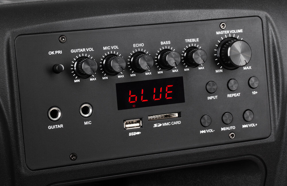 Power audio KRÜGER&MATZ KM1715 Czarny panel pokrętła głośność 