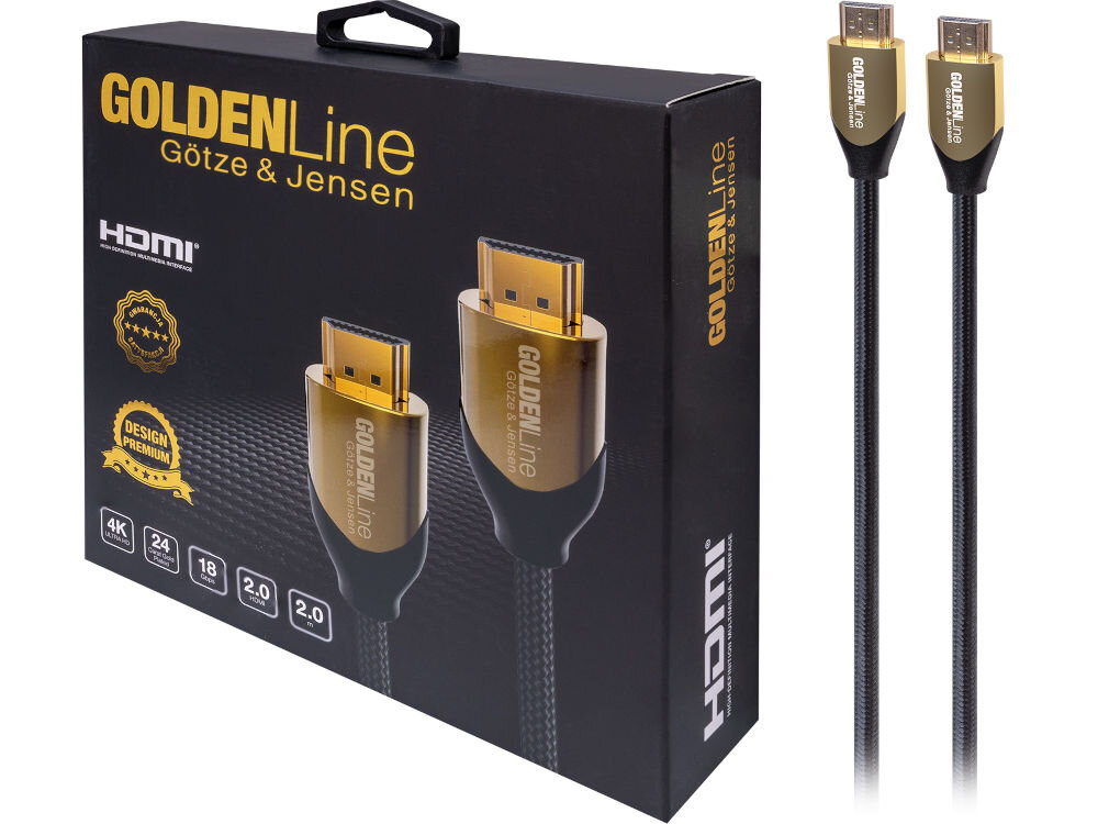 Kabel HDMI - HDMI GÖTZE&JENSEN GOLDENLINE 2 m