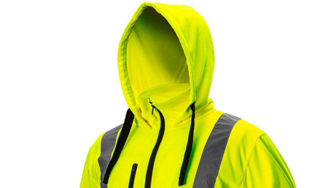 Bluza robocza NEO TOOLS 81-745-L (rozmiar L/54) z przyjemnego w dotyku polaru Dwuwarstwowy kołnierz kaptur