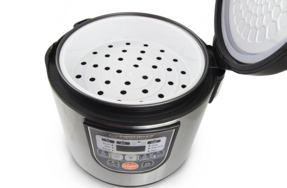 Multicooker ESPERANZA EKG011 wszechstronne funkcje pieczenie podgrzewanie smazenie wypiekanie ciast uzytkowanie korzystanie