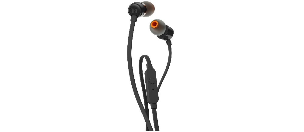 Słuchawki dokanałowe JBL T160 Czarny widok front