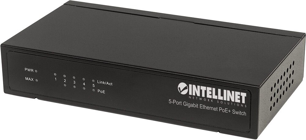 Switch INTELLINET 5-port Gigabit PoE+ - idealne do małych sieci podłączenie do istniejącej infrastruktury