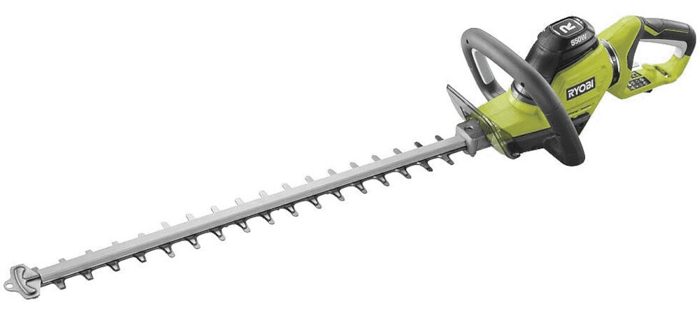 Nożyce do żywopłotu RYOBI RHT5655RS elektryczne łatwe użytkowanie niewielka waga 3,6 kg do przycinania krzewów i formowania żywopłotów zachwycający efekt w ogrodzie