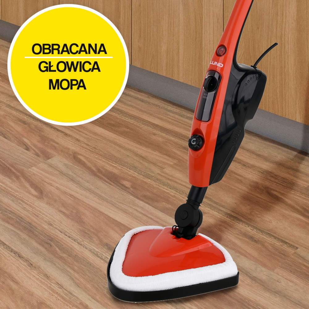 Mop parowy LUND 67220 1500 W napiecie 220-240V (50-60Hz) pojemnosc 550 ml obrotowa glowica