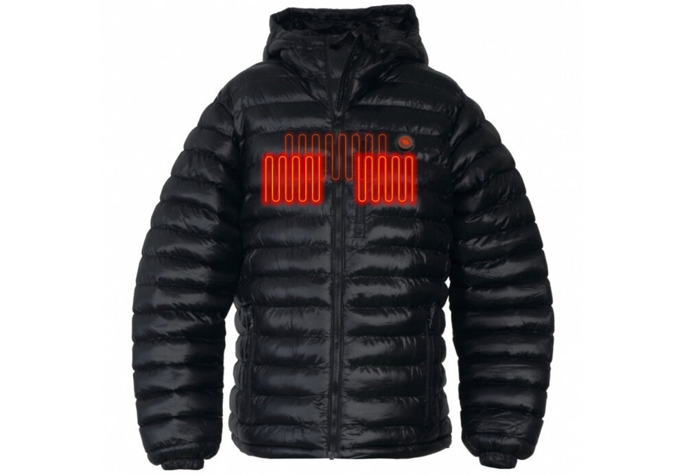 Podgrzewana kurtka GLOVII GTMBL (rozmiar L) Czarny emisja fal podczerwonych wlokna Element grzewczy