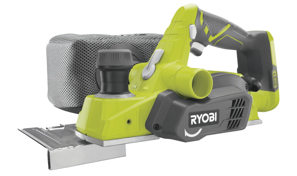 Strug RYOBI R18PL-0 akumulator o napięciu 18 V struganie głębokość w zakresie 0-1,6 mm do strugania fazowania krawędzi usuwania powłok z twardego i miękkiego drewna miękka gumowana okładzina model dostępny bez akumulatora i ładowarki