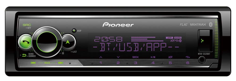 Radio samochodowe PIONEER MVH-S520BT - ogólny