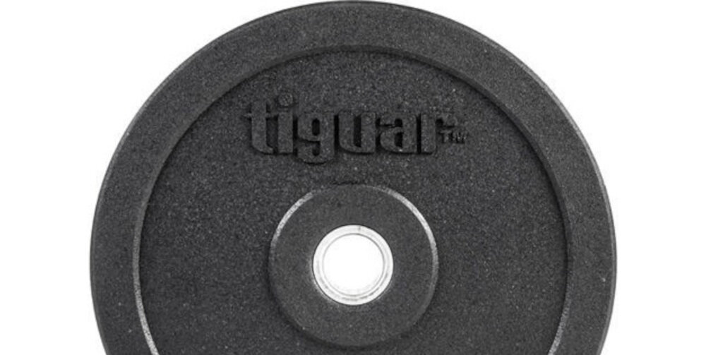 Talerz olimpijski TIGUAR Bumper TI-WB01500 (15 kg) dla mężczyzn dla kobiet do ćwiczeń ogólnorozwojowych rehabilitacyjnych średnica gwintu 50 mm'