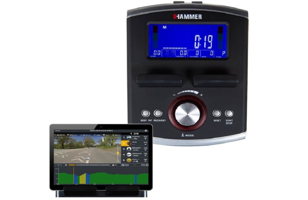 Rower magnetyczny HAMMER Cardio Motion BT dwubarwny wyświetlacz LCD